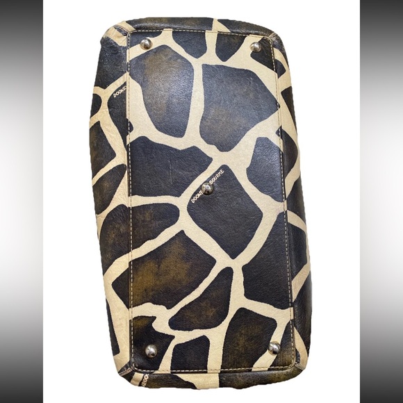 Dooney & Bourke Giraffe Print Belvedere Handbag Satchel Large Gently Used Rare - Picture 7 of 14